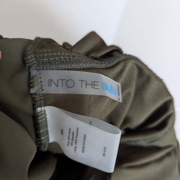 INTO THE BLEU Olive Green Swimsuit one piece XL NWT - Picture 8 of 12